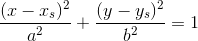 równanie elipsy o środku w dowolnym punkcie S