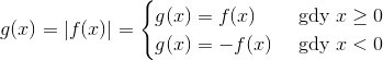 matematyczna definicja wartości bezwzględnej z funkcji f(x)