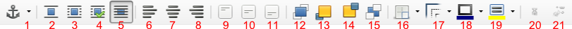 Pasek narzędziowy Ramka programu Writer pakietu LibreOffice