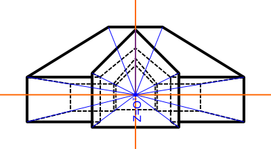 Ilustracja obiektu w perspektywie centralnej