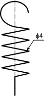 Rysunek schematyczny sprężyny naciągowej