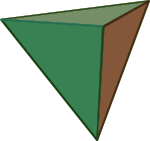 Ilustracja czworościanu foremnego (tetraedr-u)